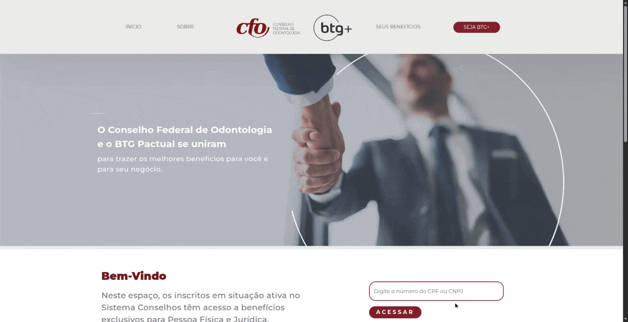 Landing Page CFO + Banco BTG