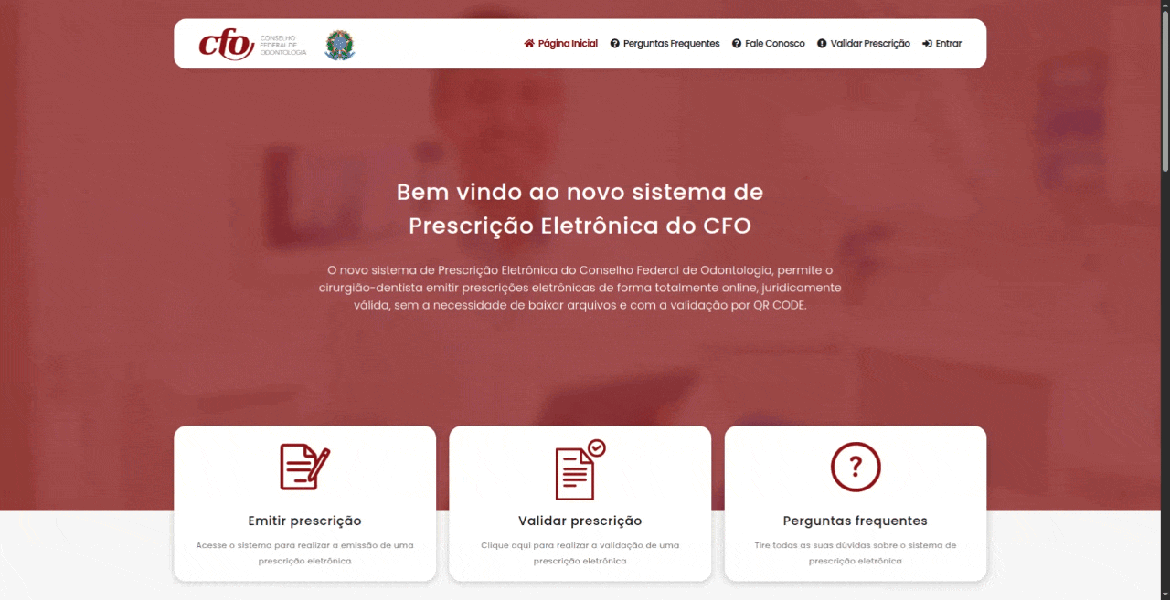 Prescrição Eletrônica do CFO